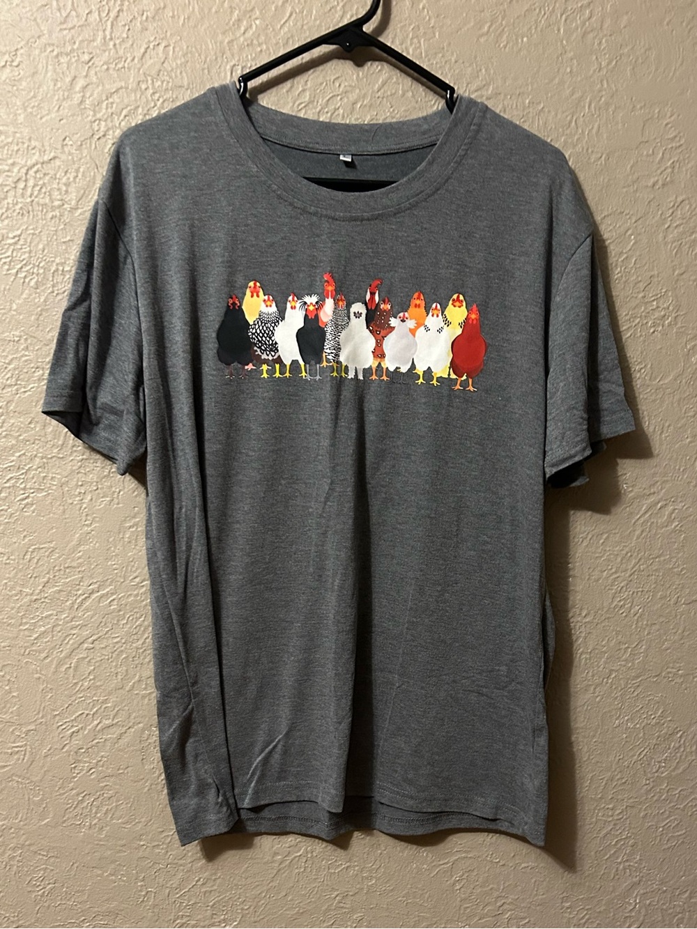 Gray Chicken Graphic Tee - Unbranded